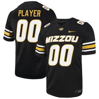 men's nike black missouri tigers pick-a-player nil replica football jersey|missouri tigers football jersey.